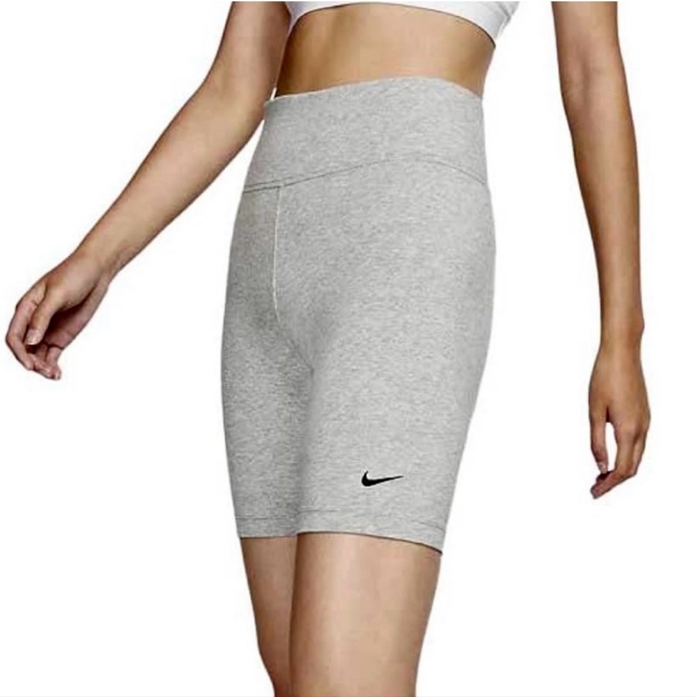 NIKE Leg-A-See Grey High Waist Bike Shorts